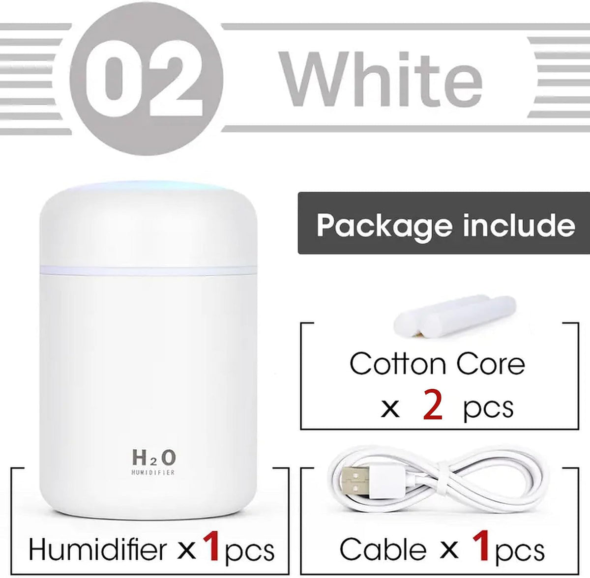 Portable Mini Humidifier, Colorful Volcanic Texture, 300mL Cool Mist Humidifier, USB Powered, Auto Shut-Off. Perfect for Bedroom, Office & Car.