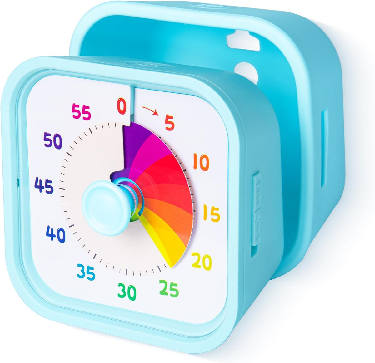60 Minute Visual Timer for Kids, Countdown Clock with Silent or Ticking Sound, Easy Twist Dial for Classroom, Teachers, Students, Homework, Reading, ADHD Focus