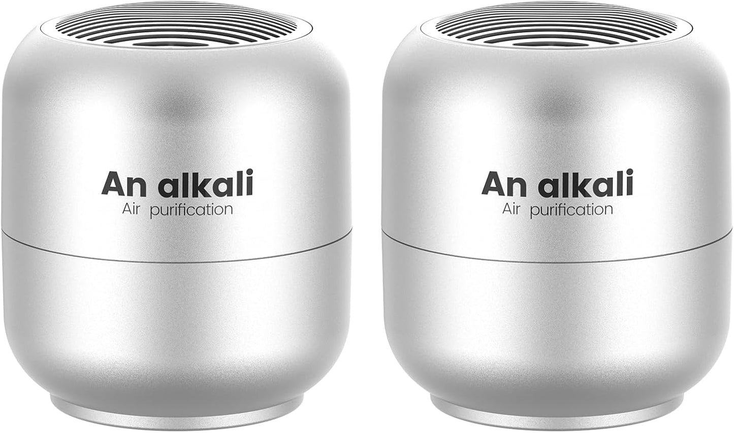 Effective Fridge Deodorizer, Refrigerator Odor Eliminator, 2 Pack | Lasts 10 Years, Chemical-Free Fresh Odor Eliminator Kit, More Effective, for Kitchen Appliances, Closet, Car,Silver
