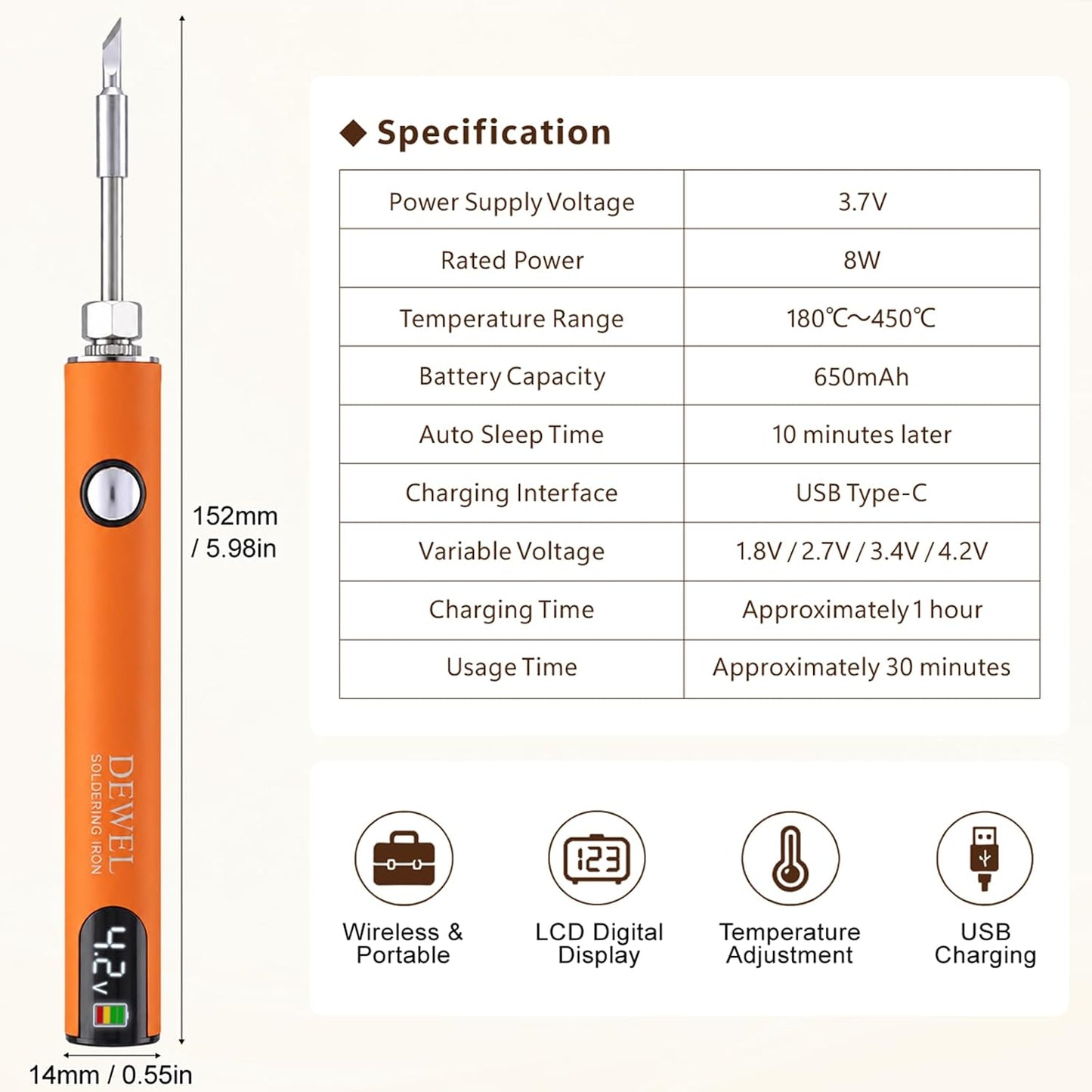 DEWEL Wood Furniture Repair Kit, New Upgrade Wood Fillers, Furniture Touch Up Markers, Wax Sticks, Wood Putty with Beeswax for Cracks, Wood Hole, Scratches, Floor, Table, Door