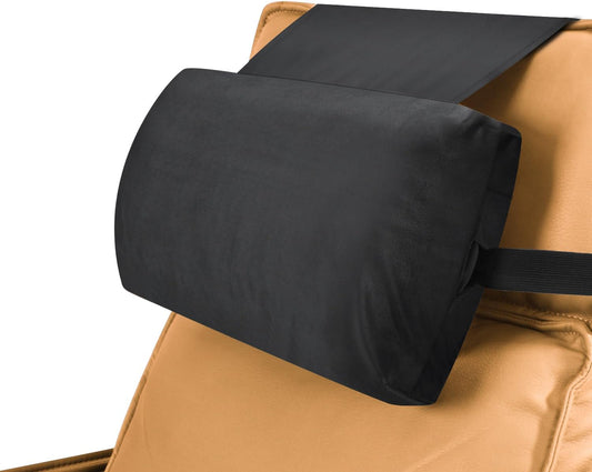 Head Recliner Pillow Adjustable Shredded Memory Foam Headrest Pillows for Recliner Chairs,Non-Slip Velvet Cushion for Pain Relief Neck Support Pillow for Travel Home Sofa Armchair with Zipper Cover