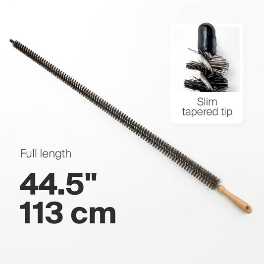 KONEX 44" Dryer Vent Cleaner Brush Flexible Lint Trap Cleaning Tool with Horsehair Bristles
