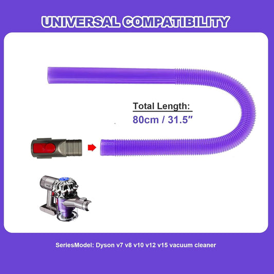 Dryer Vent Cleaner Kit Compatible with dy-son V7 V8 V10 V11 V12 V15 Cordless Vacuum, Dryer Vent Vacuum Hose Attachment, Cleaning Tools for Dryer Vents, Crevice Tool for Corners & Gaps