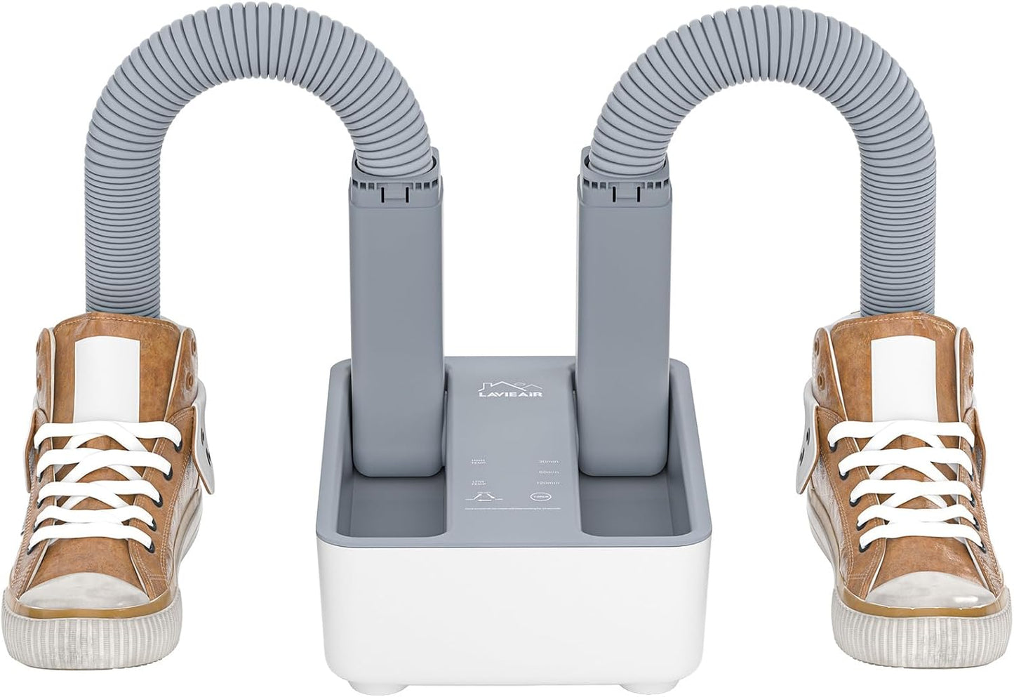 Boot Dryer and Deodorizer for Work Boots, Sneakers and Gloves, Portable Shoe Dryer with Retractable Hoses, Timer, and Heat Control