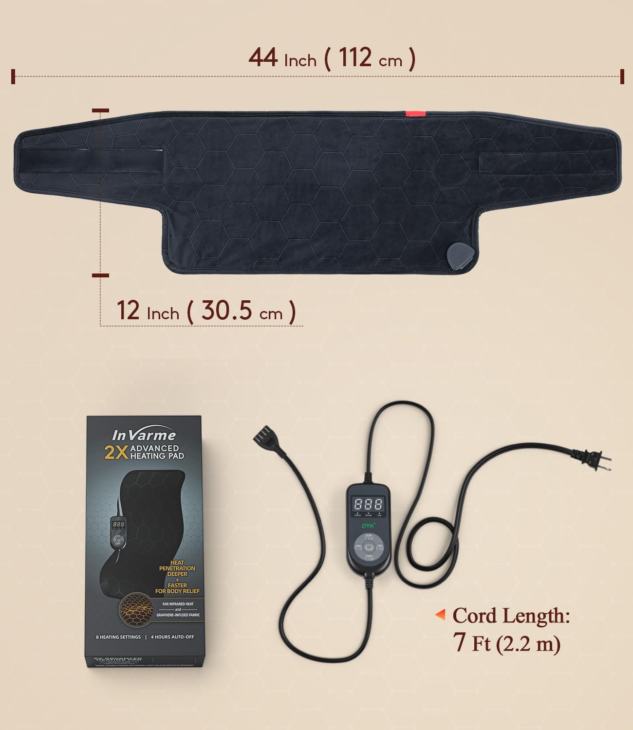 Extra-Hot Heating Pad for Back: Deep Relief Chronic Lower Back Pain
