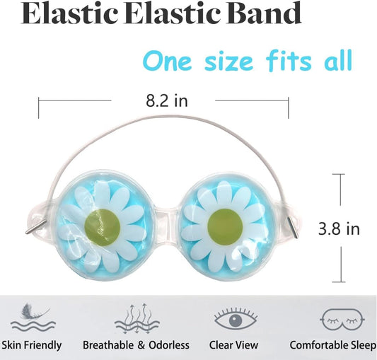 Cooling Eye Mask, Reusable Cold Eye Mask for Hot Cold Treatment for Eye Strain, Eye Swelling, Eye Redness, Puffy Eyes, Dark Circles, Smooth Fine Lines, and Eye Recover Surgery. 5 Packs
