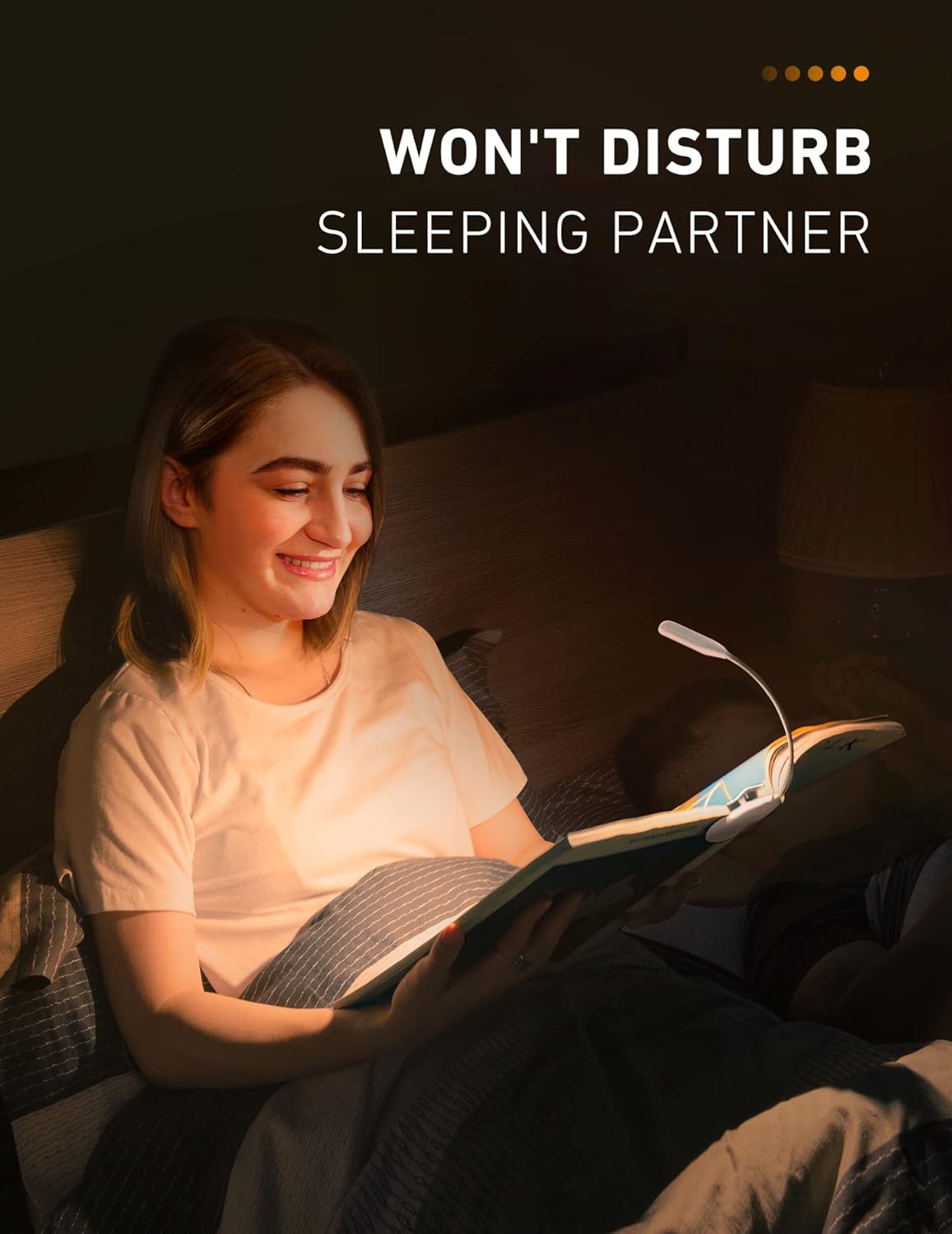 Monotremp Rechargeable Book Lights for Reading at Night, Clip-On 3 Colors | Eye-caring ultralight clip-on, stepless dimming, no flicker, amber mode, 80H runtime, 1.3oz, memory, gift for book lovers.