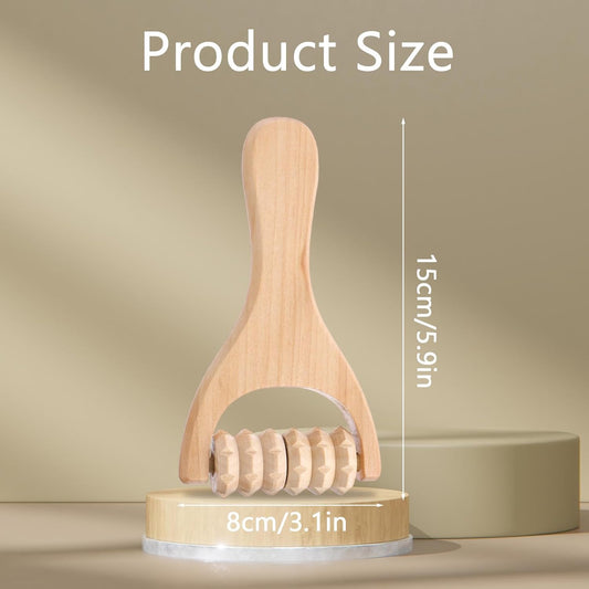 Abeillo 3Pcs Wooden Hand Massage Roller, Muscle Roller Stick | Manual Wood Therapy Massage Tools Massager Rollers, for Relaxes Thigh, Leg, Hands Full Body Muscle Men Women