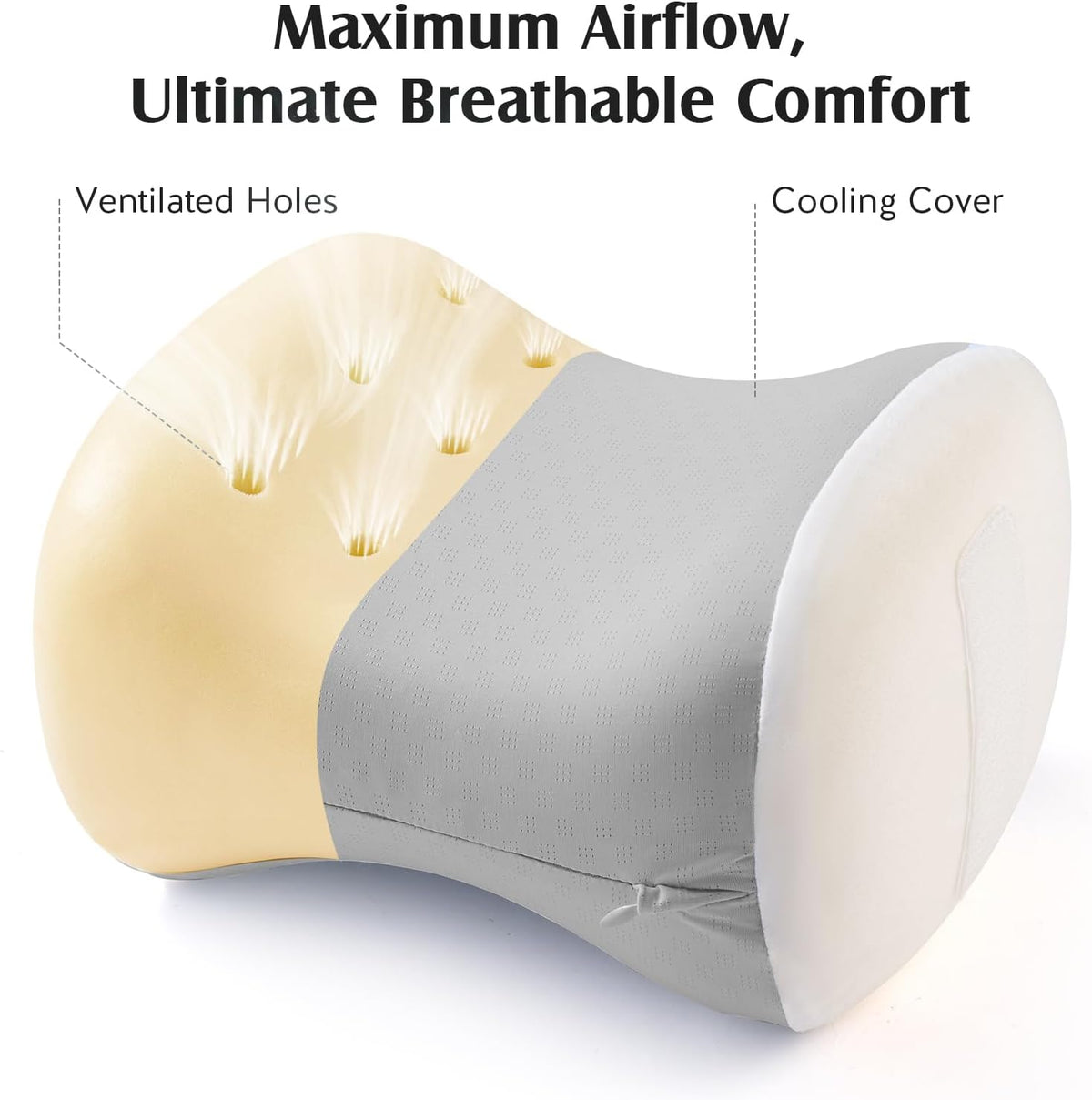 YFONG Knee Pillow for Side Sleepers, Memory Foam Leg Pillow, Blue