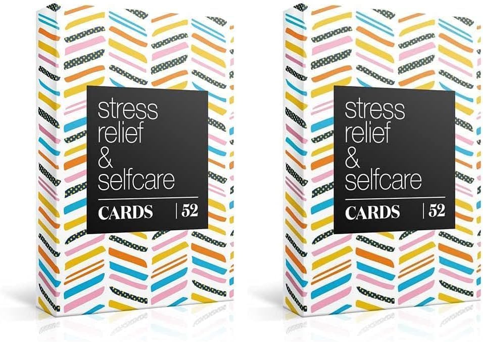 Allura & Arcia 52 Stress Less & Self Care Cards - Mindfulness & Meditation Exercises - Anxiety Relief & Relaxation