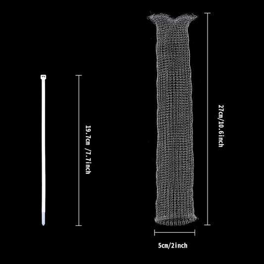 48 PCS Lint Traps Washing Machine Lint Trap Stainless Steel lint Snare Traps Laundry Mesh Washer Hose Filter Washing Machine Lint Snare, Lint Traps Hose Screen Filter Catcher with 48 Nylon Cable Ties