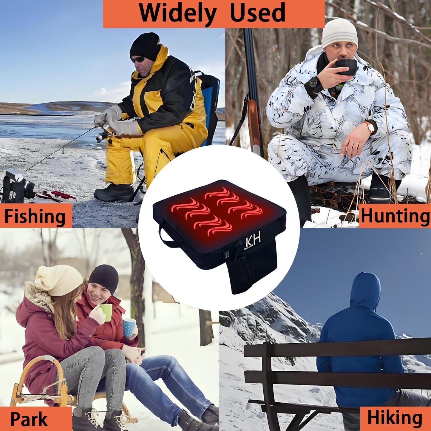 Indoor&Outdoor Chair Cushions, Stadium Seat Cushions for Bleachers, Boat Canoe Kayak Seat, Best for Camping, Bleachers, Sports Events