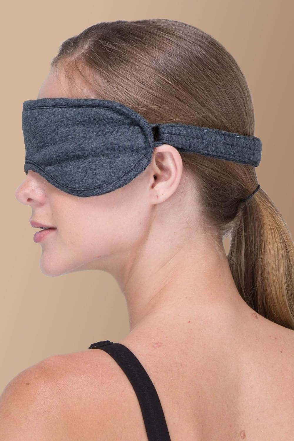 Cottonique Hypoallergenic Sleep Eye Mask Made from 100% Organic Cotton (Natural, Free Size)