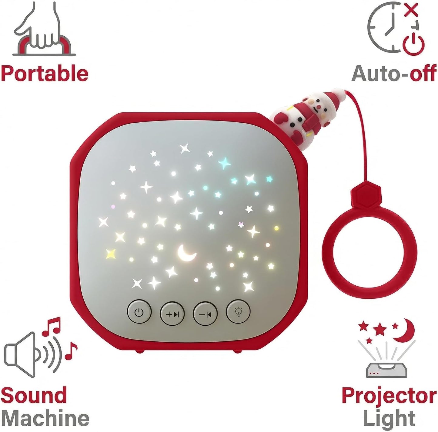 White Noise Sound Machine Baby with Star Projector | Portable Sleep Aid Lullaby Music for Baby Sleeping | Soothing Sound Machine for Nursery, Car Travel, Bedroom Crib, Kids Gifts (Puppy)