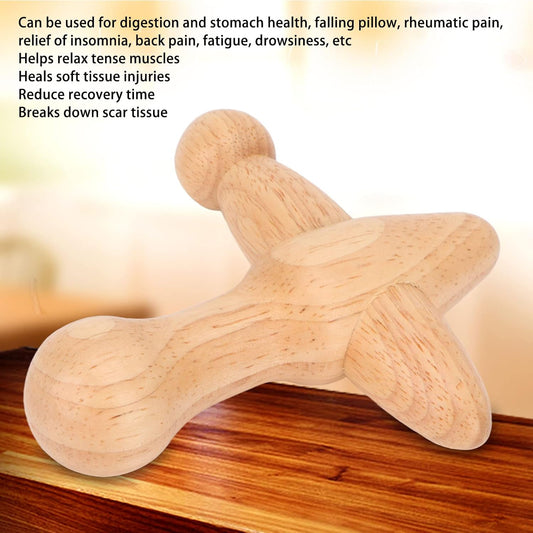 Trigger Point Massager Tool, Wood Deep Tissue Acupressure Massage Tools for Full Body Relaxing, Handcrafted Thumb Saver Massager