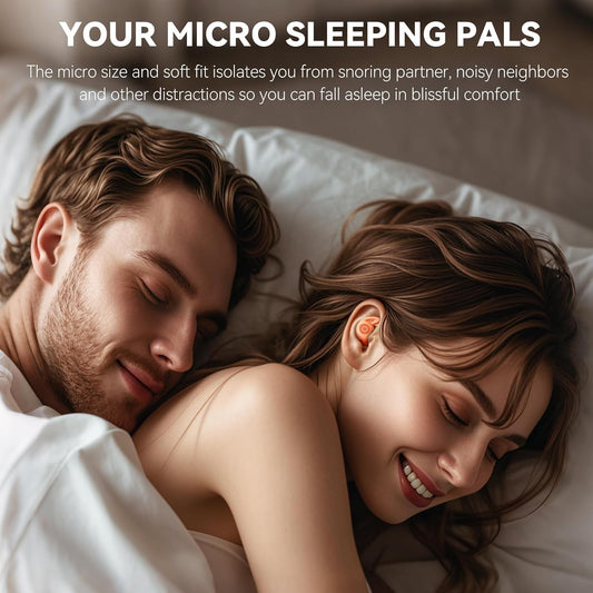 Sleepals Micro Sleep Earbuds for Side Sleepers, Orange