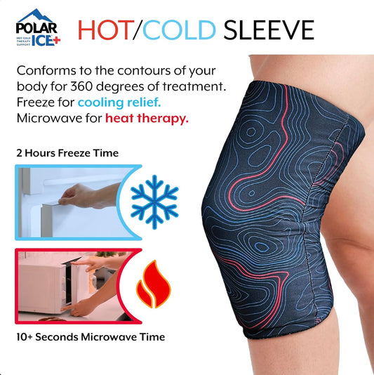 Brownmed Polar Ice Hot/Cold Therapy Sleeve, Soft Gel Lining, Small/Medium