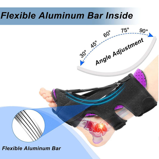 Upgrade Plantar Fasciitis Night Splint, Blue Adjustable Foot Brace for Sleeping Relief Men Women, Achilles Tendonitis Drop Cure, Dorsal Calf Stretcher Walker Boot Support, Heel Spur Pain 2026 New