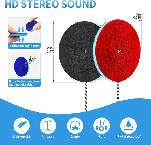 Sleep Ultra Thin Pillow Speaker with Stereo for Headphone Type-C1 Interface | Headband Headphone Replacement