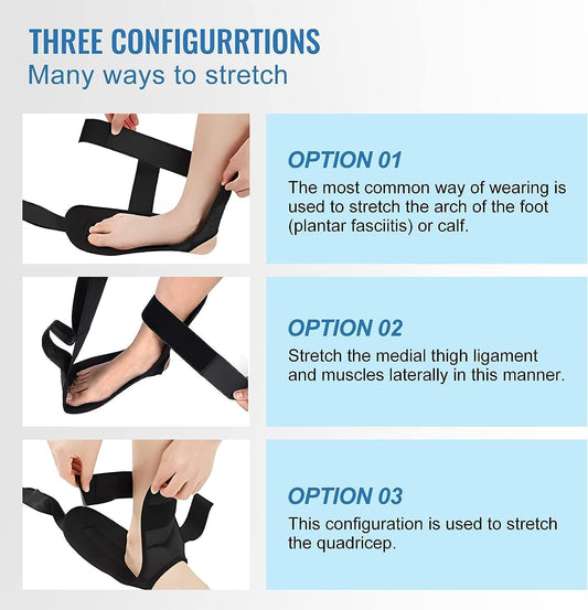 Foot Stretcher Strap for Plantar Fasciitis and Calf Stretching | Hamstring Relief, Achilles Tendonitis, Yoga Exercise, Leg Stretcher Belt, Ligament Stretching