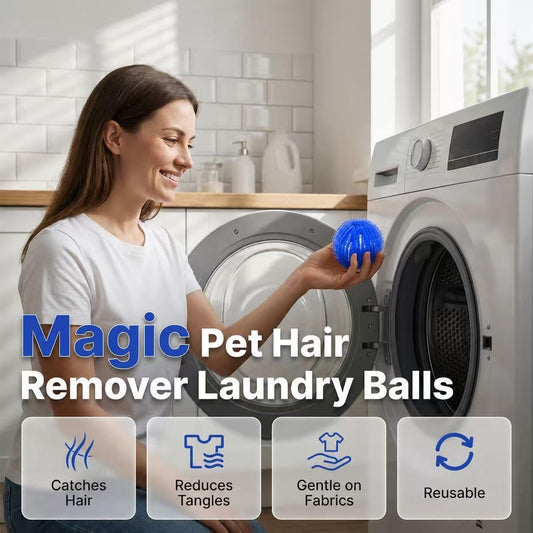 12 PCS Pet Hair Remover for Laundry, Reusable Hair Catcher | Reusable hair catcher helps reduce pet hair on clothes, bedding and blankets for cleaner laundry every wash.