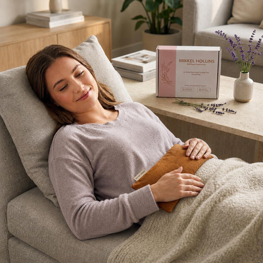 Microwavable Heating Pad with Lavender & Flaxseed, Hot & Cold Therapy, Heat Pad for Back, Neck, Shoulder, Knee, Leg & Menstrual Cramp Relief, Washable Cover, Mini Lavender Bag Gift, One Size Fits All