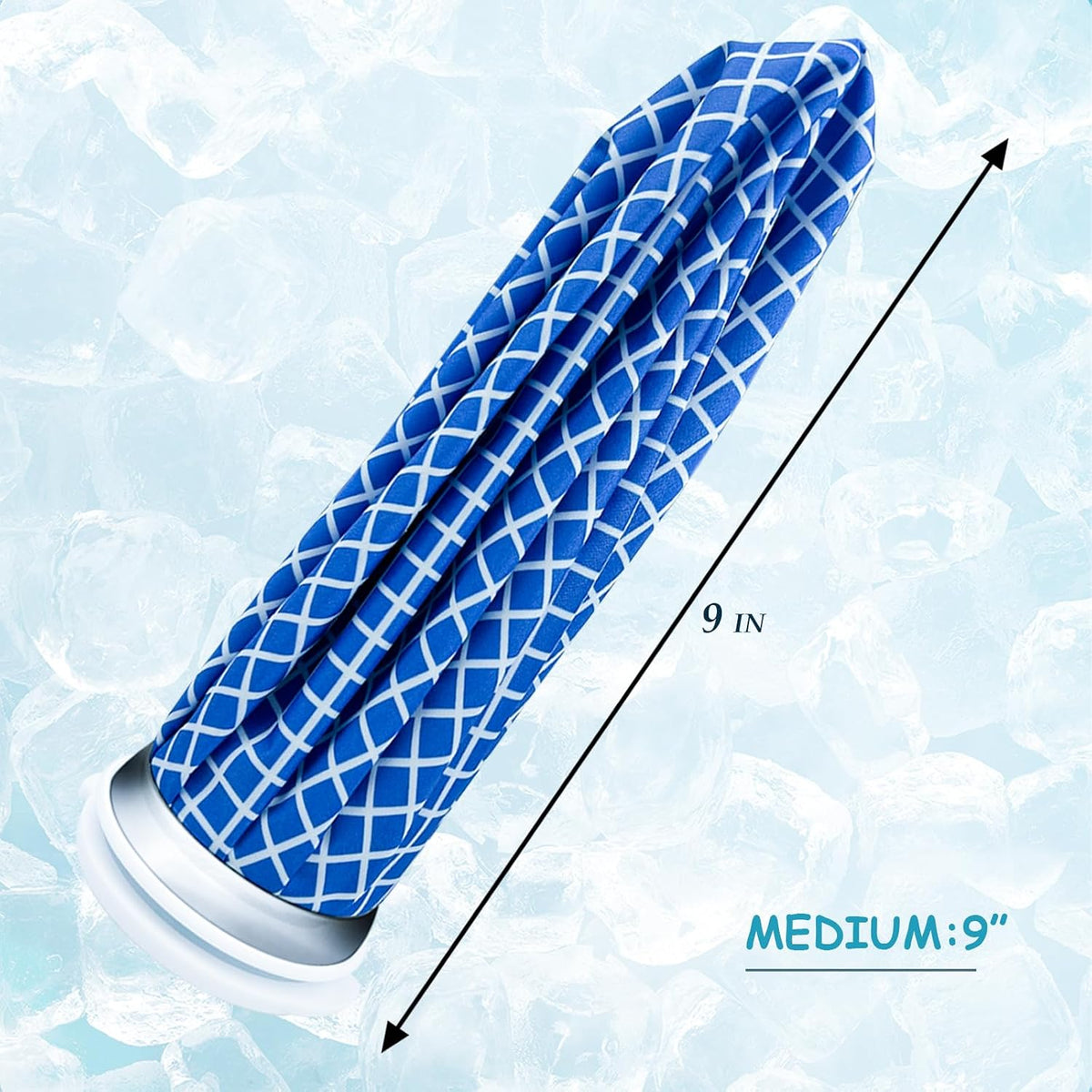 Ice Bags for Injuries, Classic No-Leak Elastic Breathable Ice Pack, Cold and Heat Treatment Ice Bag, Can Relieve Headaches, Migraines, Sports Injuries Swelling Pain, 3 Sizes (6"/9"/11") (4 Sets)