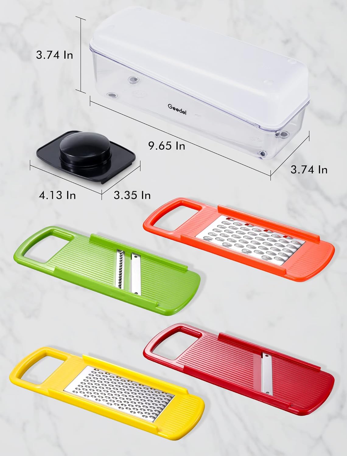 Geedel Professional Mandoline Slicer for Kitchen, Multi Purpose Vegetable Slicer Cutter, Vegetable Cutter Onion Cutter for Veggie Fruit Cheese