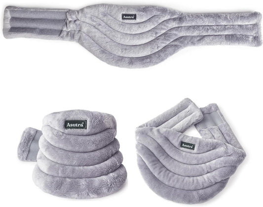 ASUTRA Weighted Neck Wrap, Plush Gray