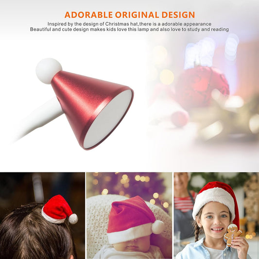 LED Clip Light 3 Color Dimmable Clip Desk Lamp Red