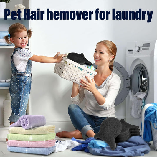 Pet Hair Remover for Laundry, Reusable Dog & Cat Hair Remover Tool, Effectively Removes Pet Hair, Lint and Dander from Bedding and Clothing, Suitable for Washing Machines, Dryers 6PCS