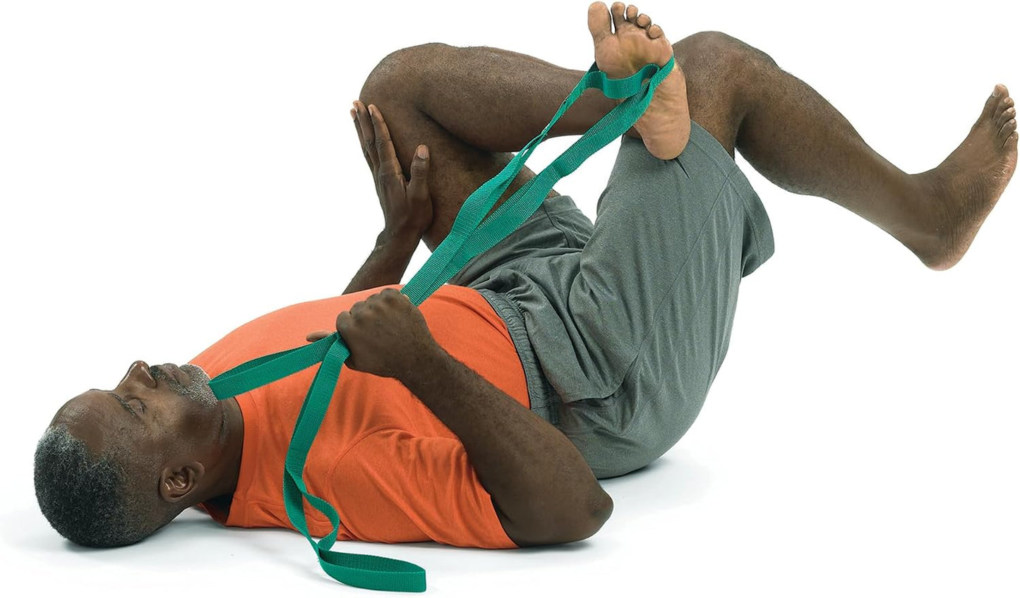 OPTP The Original Stretch Out Strap with Exercise Poster, USA Made Top Choice Stretch Out Straps for Physical Therapy, Yoga Stretching Strap or Knee Therapy Strap