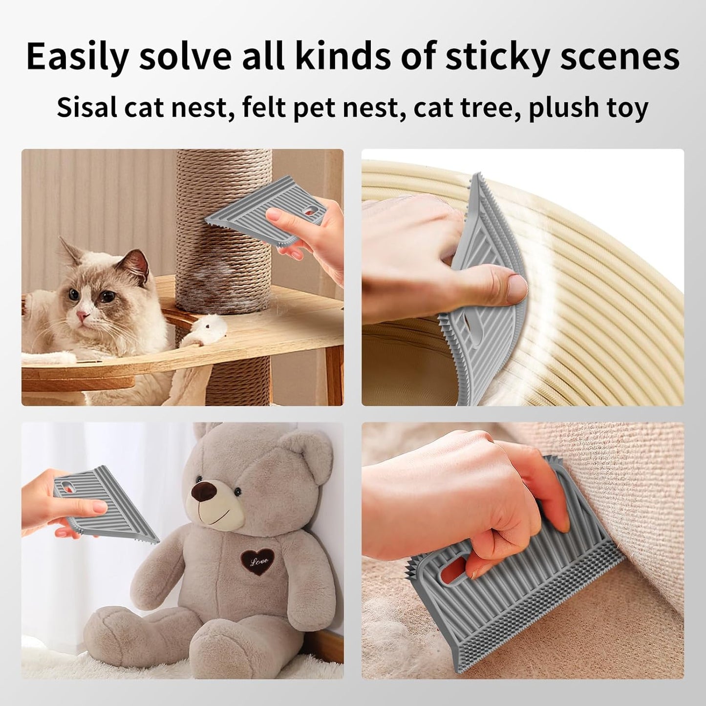 Pet Hair Remover, Dog and Cat Hair Remover, Carpet Rake, Carpet Scraper | Pet Hair Removal Tool, Carpet Rake for Pet Hair Removal, Pile Brush, Carpet, Car Cushions, Sofa, Pet Bed, Furniture, Rug
