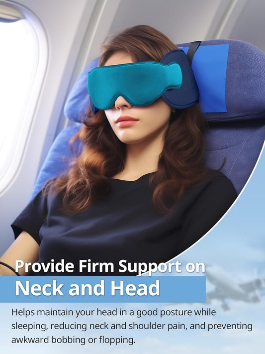 Inspireyes Travel Pillow for Airplane, 360° Head Support for Long Flight