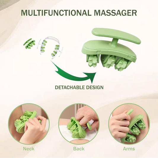 Cellulite Manual Massager - Lymphatic Drainage Massager with Detachable Handles - Reduce Cellulite and Stretch Marks on Legs and Body