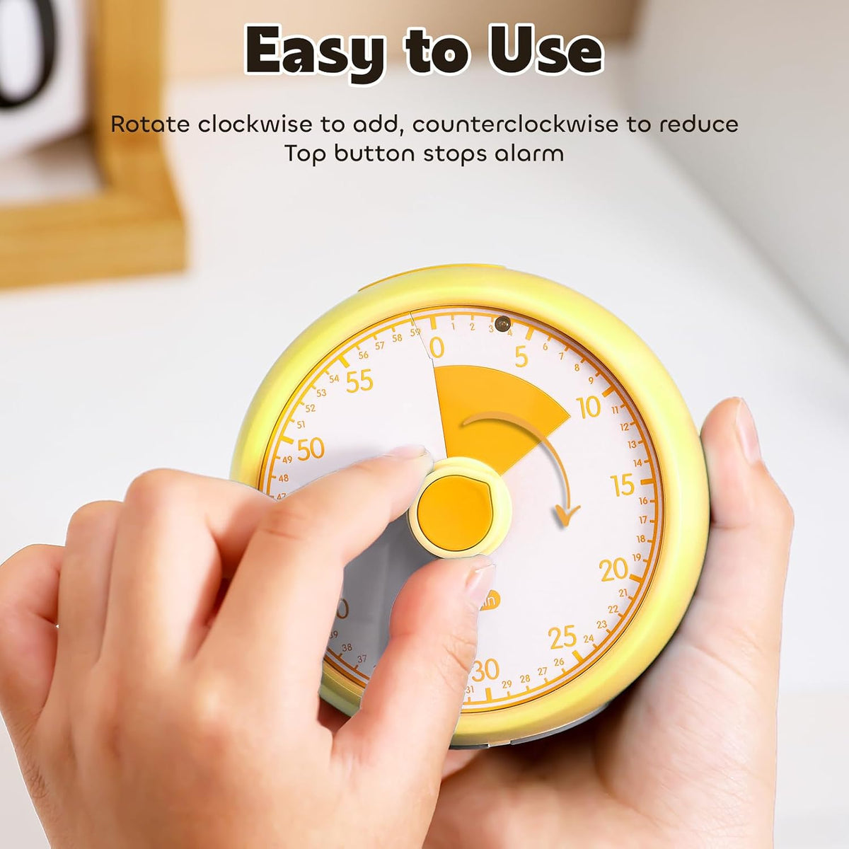 Visual Timer for Kids 60-Minute Countdown Timer with Optional Alarm, Focus Tool for ADHD & Autism, Time Management for Homework, Chores, Office, Kitchen, Teaching & Study Routines (Purple)