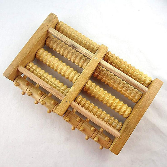 Wooden Foot Massager Roller-Heal Foot Spur Arch Pain, Stress Relieve Plantar Fasciitis, Healthy Relax Wooden Tool Care Massage