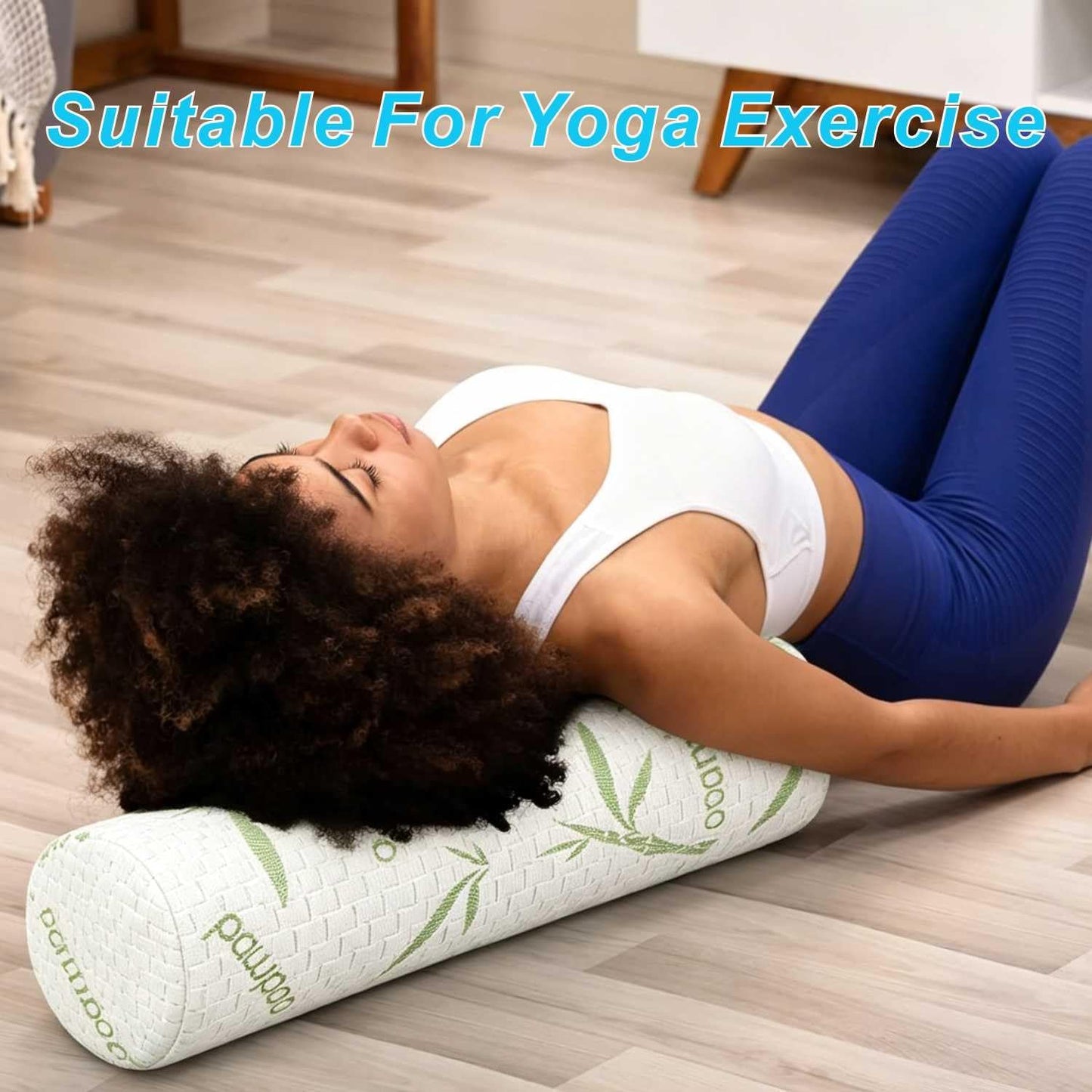 Cervical Neck Roll Pillow – Memory Foam Bolster Pillow for Neck & Back Support, Ergonomic Cylinder Pillow with Washable Cover for Side Sleepers, Lumbar, Knee & Leg Support