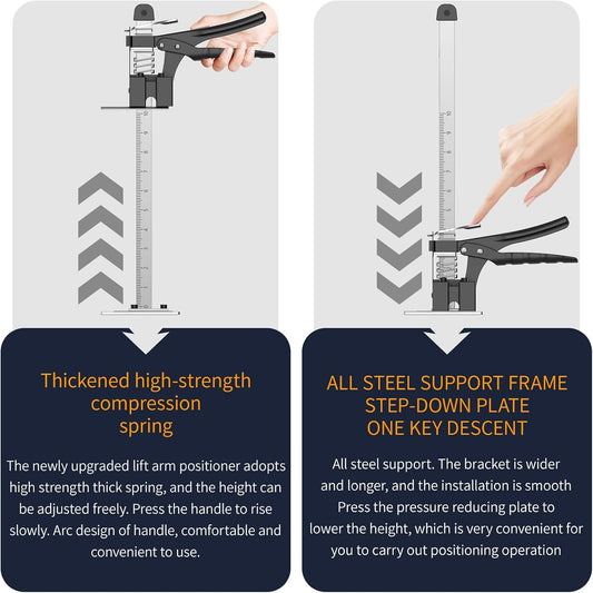 Labor-Saving Arm Jack Two-Piece Set for Wall Tile Positioning, Doors, Windows, Cabinets, Installation, Furniture Lift, Drywall Lift, Lift Tools (15.7)