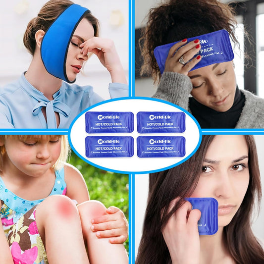 World-Bio Reusable Pink Face Ice Pack,Wisdom Teeth Ice Pack with 2 Gel Pack | Targeted Cooling for Face Areas,Hands-Free Head Wrap Design,Adjustable Fit for Most Sizes, Ideal for Daily Oral Discomfort