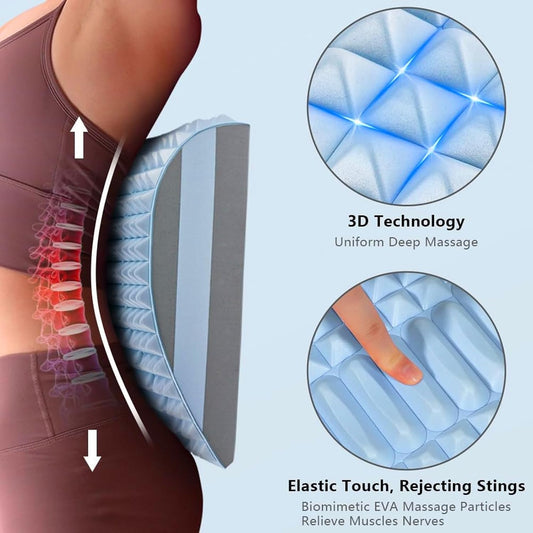 Refresh Neck and Back Stretcher Posture Corrector for Neck Pain Relief, Lower Back, Upper Back and Shoulder (Blue)
