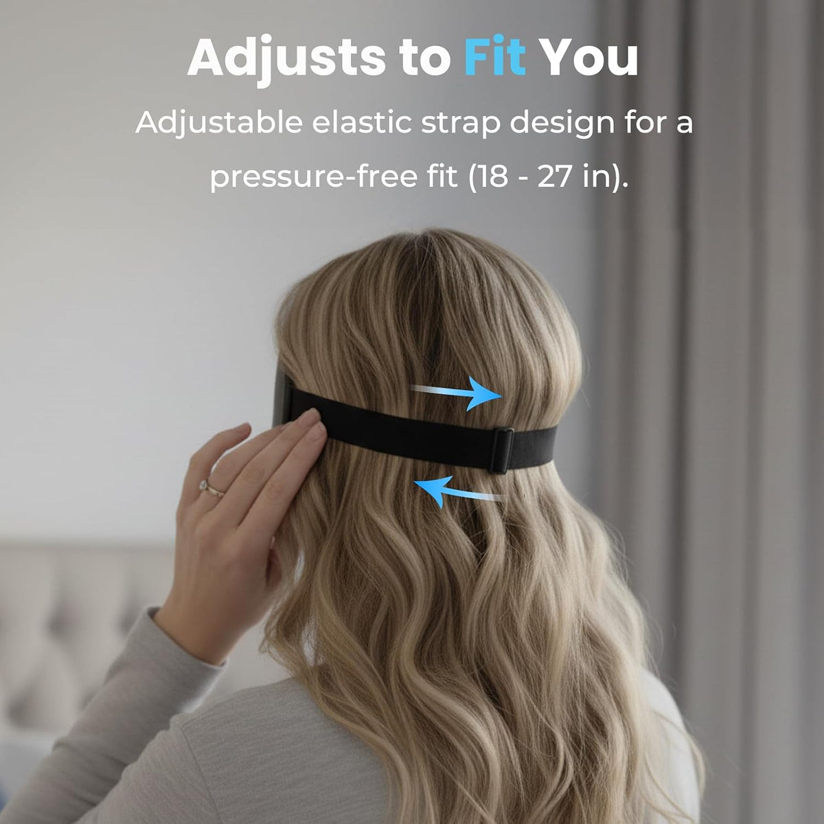 3D Sleep Mask for Women & Men, 100% Blackout Eye Mask for Sleeping, Zero Pressure Deep Sleep Blindfold with Adjustable Strap for Side Sleepers, Airplane Travel, Silver Grey