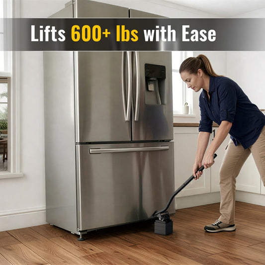 HOLKIE Heavy Duty Furniture Jack for Sliders on Carpet 4 Stackable Blocks | 660 lbs Load Appliance Lifter Jack| to Raise Furniture| Back Saving Furniture Lifter Tool| for Pads on Hardwood Floors|