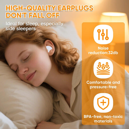 12 Pack Reusable Silicone Ear Plugs, Great for Sleep and Swimming