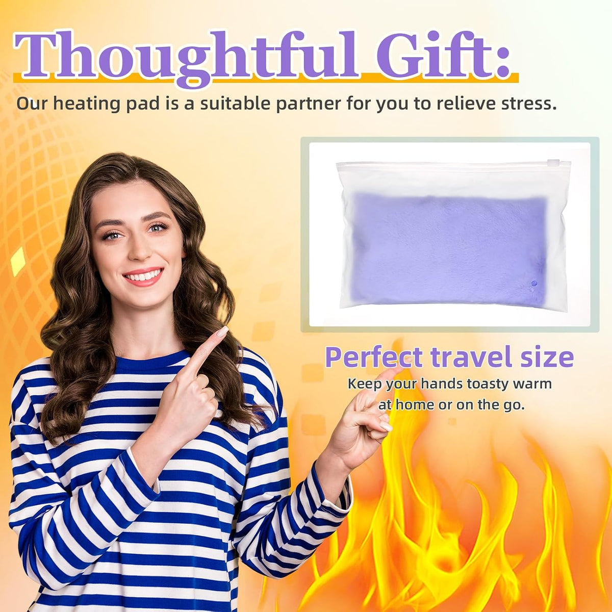 Cozypower Mini Heating Pad Microwavable Hot Cold Pack Reusable,Pink