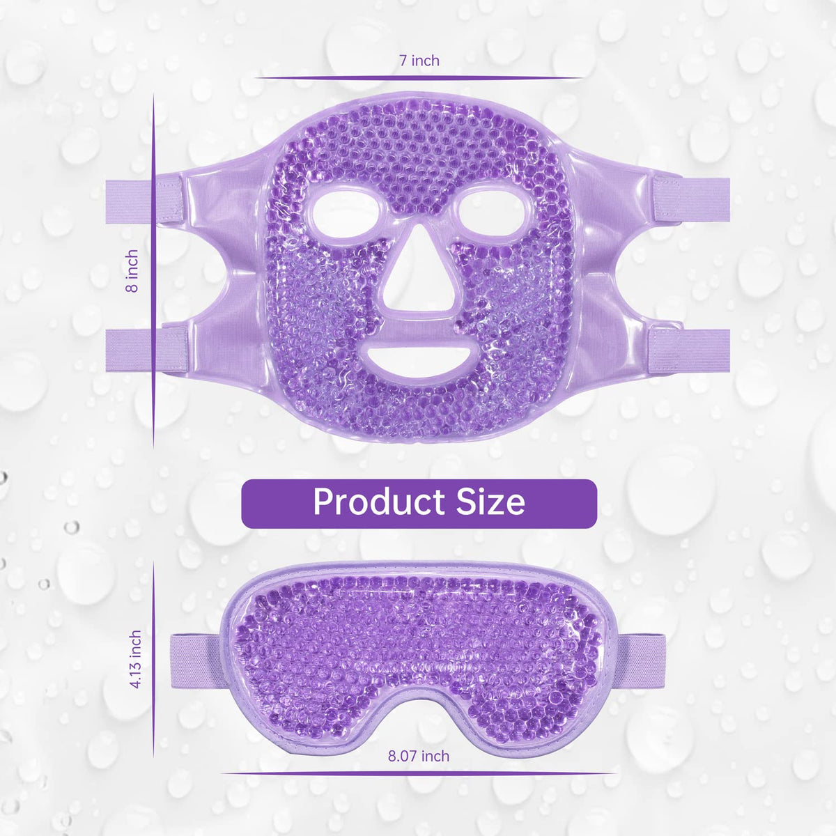 ZNÖCUETÖD Cold Face Ice Mask Facial Ice Pack, Hot Cold Compress for Face