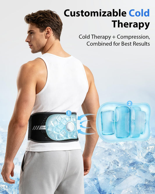 Heating and Cooling Pad for Back with 4 Heat 3 Massage Intensity Levels
