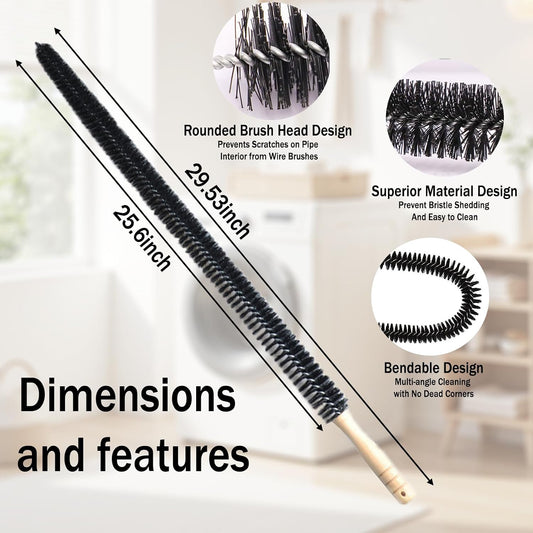 Dryer Lint Brush Vent Cleaner Kit Cleaning Long Flexible Coil Brush(30")