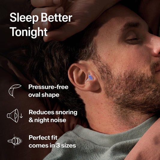 Alpine SleepDeep Soft Ear Plugs for Sleeping | Earplugs for Side Sleepers | Multi-Size Pack (S, M, L) | 27dB SNR Noise Reducing | Snoring, Silicone-Free & Travel Essentials | Airplane Essentials