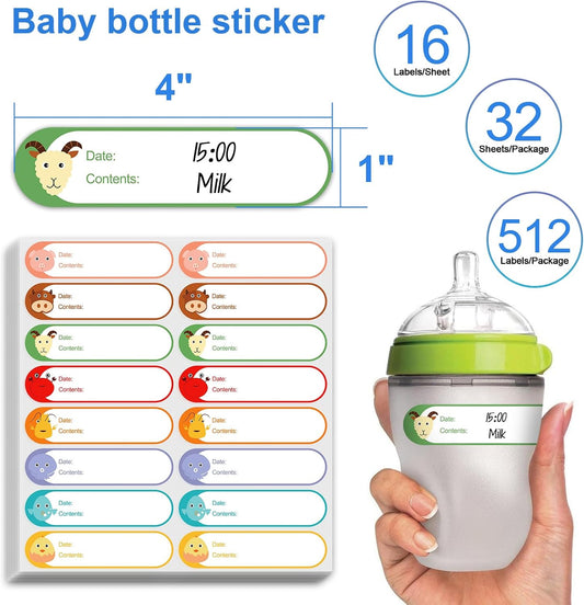 1"x3" Freezer Labels, 350/Roll, Write-On for Kitchen, Containers | 2 Rolls 2 Colors Removable Freezer Labels, Waterproof & Easy Clean Food Stickers, No-Residue Peel for Jars, Containers & Bags